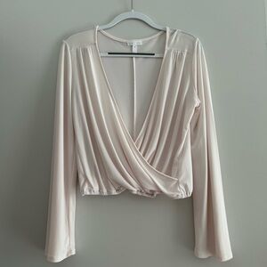 Never Worn Blush Bell Sleeve Top, Size S